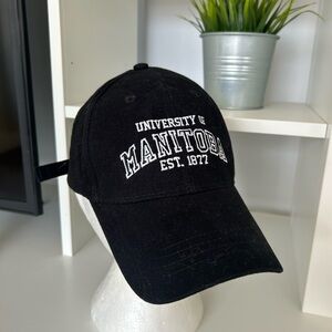University of Manitoba Black Baseball Cap